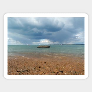 Horizon and sky at Colwell Bay Isle of Wight Sticker